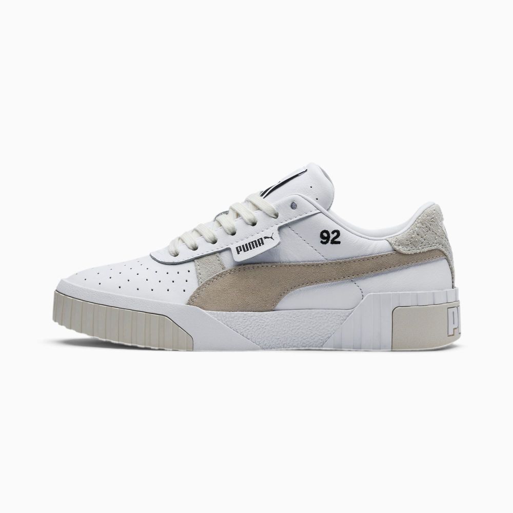 Puma SG x PUMA Cali Bőr Suede Női Sportcipő - Fehér/Titán Szürke ( Hungary - LFYTC9457 )